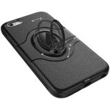 Voor iPhone 6 & 6s Dropproof volledige hoes beschermkap met draaibare ringhouder (roze)