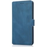 Voor Samsung Galaxy A11 Retro Magnetic Closing Clasp Horizontale Flip Lederen Case met Holder & Card Slots & Photo Frame & Wallet(Navy Blue)