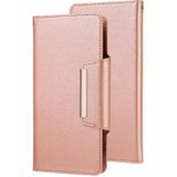 Ultra-thin Separable Magnetic Horizontal Flip Leather Case with Card Slot & Wallet For iPhone X / XS(Pink)