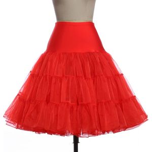 2 PCS Boneless Skirt Rock Ball Pettiskirt Korte Rok  Grootte:One Size(Rood)