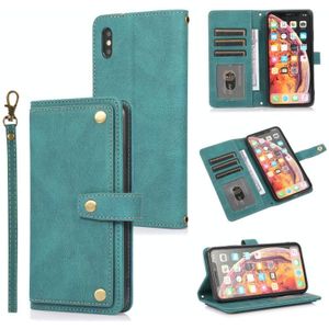 PU + TPU Horizontal Flip Leather Case with Holder & Card Slot & Wallet & Lanyard For iPhone XR(Lake Blue)