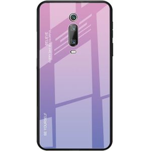 For Xiaomi Redmi K20 / K20 Pro / Mi 9T / Mi 9T Pro Gradient Color Glass Case(Light Purple)