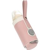 027 Lederen Gesoleerde Babyfles Cover Verwarming Bottle Bag  Grootte: Gratis Size (Pink)