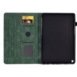 Voor Amazon Kindle Fire HD 10 2021 Relif Smile Flip Tablet Leather Case (Groen)
