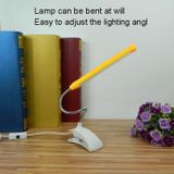 XL-013 USB Clip Leren Oogzorg Bureaulamp LED Plastic Basis Lange Buis Bedlampje (Groen)