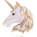 3 stks Diamanten Unicorn Broche Cartoon Dames Accessoires met druipende oliepin