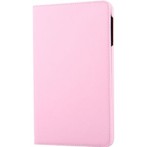 Voor Samsung Galaxy Tab A 10.1 / T580 Litchi structuur horizontaal flip 360 graden draaibaar lederen hoesje met houder(roze)