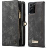 Voor Samsung Galaxy Note20 Ultra CaseMe-008 Afneembare Multifunctionele Horizontale Flip Lederen Case met kaartslot & houder & ritsportemonnee & fotoframe(zwart)