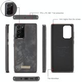 Voor Samsung Galaxy Note20 Ultra CaseMe-008 Afneembare Multifunctionele Horizontale Flip Lederen Case met kaartslot & houder & ritsportemonnee & fotoframe(zwart)