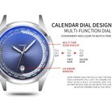 Yazole 516 Fashion Calendar Men Bekijk Lichtgevende Quartz horloge (Black Lade Black Riem)