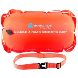 MARJAQE  Double Air Bag Safety Training Swimming Buoy with Waist Belt(Orange)