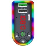 F7 Car MP3 Player 12V Colorful Breathing Light QC3.1 Wireless Dual Port Fast Charging PD