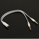 3.5mm female to 3.5mm Male Microphone Jack + 3.5mm Male Earphone Jack Adapter Cable