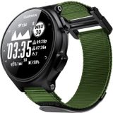 Voor Garmin Forerunner 735XT haak en lusbevestiging Nylon horlogeband (Legergroen)