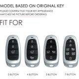 Hallmo Car Cowhide Leather Sleutel Bescherming Cover Key Case voor Hyundai 4-knop