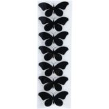 7 stuks vlinder vorm Plastic auto gratis Sticker(Black)