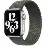 Single-turn nylon geweven horlogeband voor Apple Watch Series 6 & SE & 5 & 4 40mm / 3 & 2 & 1 38mm  Maat:L(Groen)