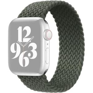 Single-turn nylon geweven horlogeband voor Apple Watch Series 6 & SE & 5 & 4 40mm / 3 & 2 & 1 38mm  Maat:L(Groen)