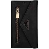 Voor Xiaomi Mi 9 Skin Feel Zipper Horizontale Flip Lederen Case met Holder & Card Slots & Photo Frame & Lanyard & Long Rope(Black)