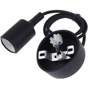 E27 lamp houder DIY plafond kroonluchter gloeilampen schroef silicone base socket  kabel lengte: 1M (zwart)