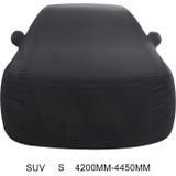 Anti-stof anti-UV warmte-isolerende elastische kracht katoen auto cover voor SUV  maat: S  4 2 m ~ 4.45 m (zwart)
