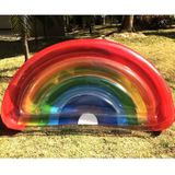 Opblaasbare Rainbow vormige drijvende Mat zwemmen Ring  opgeblazen grootte: 180 x 90cm