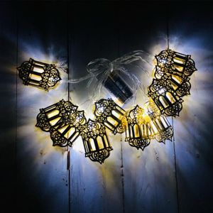 1.65m 10 LED's Eid Al-Fitr Festival Iron Art String Lights Ramadan LED Decoration Hanger (Wit Licht)