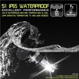 2 stk H7 IP65 waterdicht wit 6 CSP LED auto koplamp gloeilamp  9-36V / 18W  6000K / 2000LM