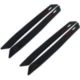 2 paar Universal Car Body Rear Bumper Protector Trim Cover beschermende Strip auto lichaam beschermende Strip auto accessoires beschermende Stickers auto beschermende Kit auto lichaam 4 hoek beschermende Cover(Black)