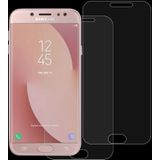 2 PC's 0 26 mm 9H 2.5D Arc rand getemperd glas Film voor Galaxy J7 Pro / J730