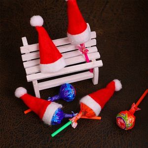 20 stuks tafel decoratie Candy Lollipop kerstmuts  Non-woven stof Mini KERSTMUTS