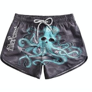 Dames 3D-gedrukte Octopus Strandbroek Sneldrogend Zwemshorts (M)