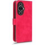 Voor Huawei nova 11 Skin Feel Magnetic Flip lederen telefoonhoes (roze rood)