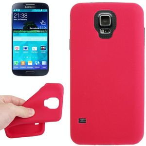 Anti-kras Silicon hoesje voor Samsung Galaxy S V / S5 / G900 (rood)