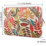 Lisen 11.6 inch Sleeve Case Colorful Leaves Zipper Briefcase Carrying Bag (White)