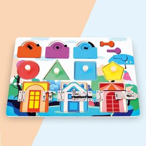 Kinderen Montessori Busy Board Puzzle Unlocking Toy Early Education Toy  Stijl: Dier