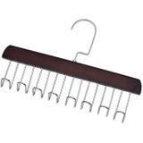 Houten Sling Hanger Lingerie Vest Tie Organizer Huishoudelijke Wave Droogrekken (Donkere Kleur)