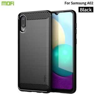 Voor Samsung Galaxy A02 / M02 MOFI Gentleness Series Brushed Texture Carbon Fiber Soft TPU Case (Zwart)