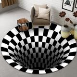 3D Illusion Stereo Vision Carpet Living Room Floor Mat  Size: 100x100cm(Round Vision 4)