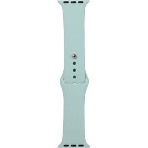 Voor Apple Watch Series 5 & 4 44mm / 3 & 2 & 1 42mm Siliconen horloge vervangende riem  korte sectie (vrouwelijk)(Lichtgroen)