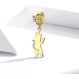 S925 Sterling zilveren vlinder klapperende kat hanger diy armband ketting accessoires