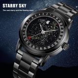 SKMEI 2116 multifunctioneel heren 30M waterdicht mode-casual quartz horloge (zwart staal)