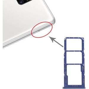 SIM-kaartlade + SIM-kaartlade + Micro SD-kaartlade voor Samsung Galaxy M51 SM-M515 (Blauw)