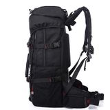 KAKA Grote capaciteit Travel Rugzak Outdoor Oxford Cloth 55L Waterdichte bergbeklimmers tas met lock(zwart)