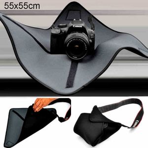 Schokbestendige neopreen tas magische Wrap deken voor Canon / Nikon / Sony cameralens  formaat: 55 x 55cm