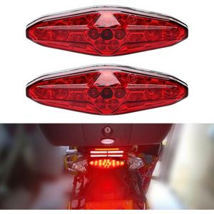 2 PCS KC-WD-New-3x Motorfiets LED-remlicht Lamp