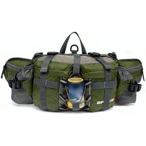 5L Outdoor Sports Multifunctionele Fietsen Wandelen Taille Bag Waterdichte Grote Ketelzak  Afmeting: 28.5 x 15 x 13cm (Legergroen)
