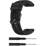 Voor Garmin Fenix 5X (26mm) Fenix3 / Fenix3 HR Siliconen vervangende polsbandhorlogeband(Zwart)