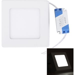 6W wit licht Square LED oppervlakte Panel Light met AC LED Driver  12cm 30 LEDs SMD 2835 6500 K  85-265V