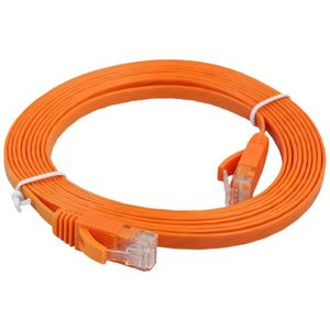 3m CAT6 ultra-dunne platte Ethernet LAN netwerkkabel  Patch leiden RJ45 (oranje)